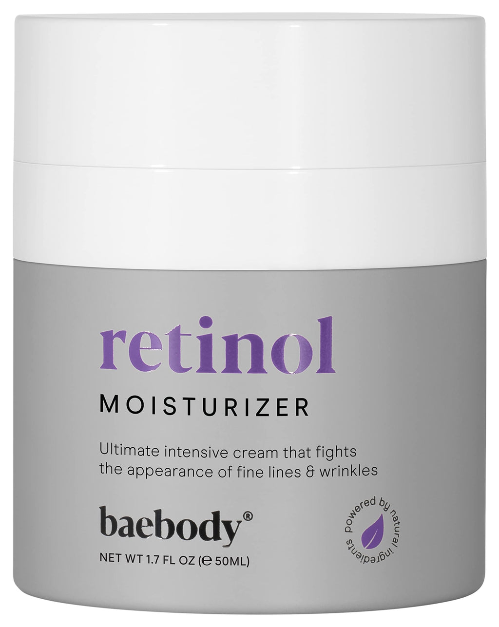 [Australia] - Baebody Retinol Moisturizer Cream for Face, Neck and Décolletage with Wrinkle and Acne Fighting Retinol, Jojoba Oil and Vitamin E, 1.7 Ounces 