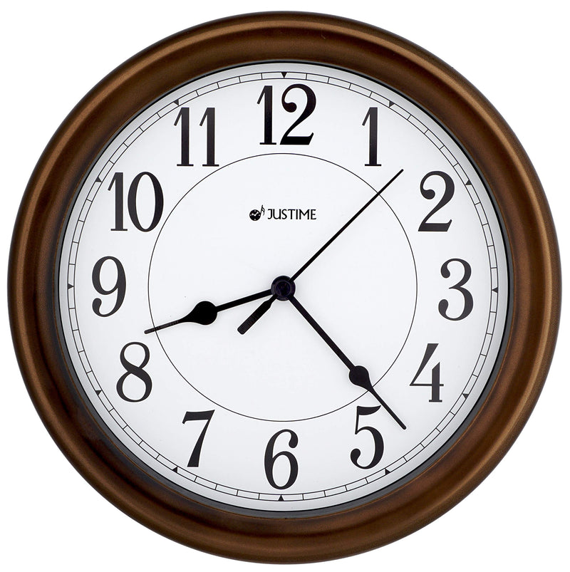 [Australia] - 8.5 Inch Simply High-end Plastic Decorative Wall Clock, Water Resistant, Special for Small Space, Office, Boats, RV (W86011 Oil Rubbed Bronze) W86011 