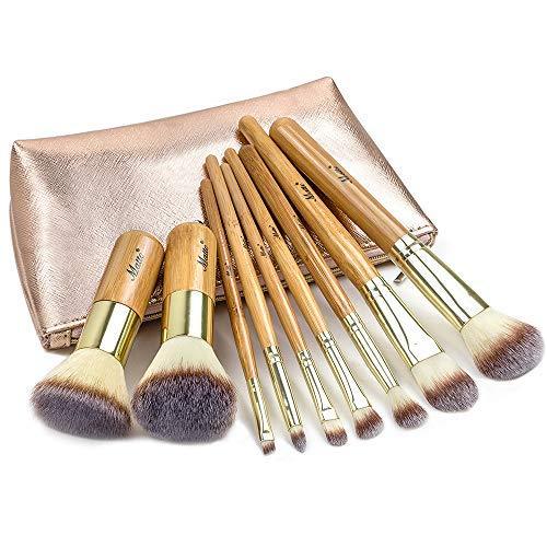 [Australia] - Matto Makeup Brushes 9-Piece Makeup Brush Set Foundation Brush with Travel Makeup Bag 