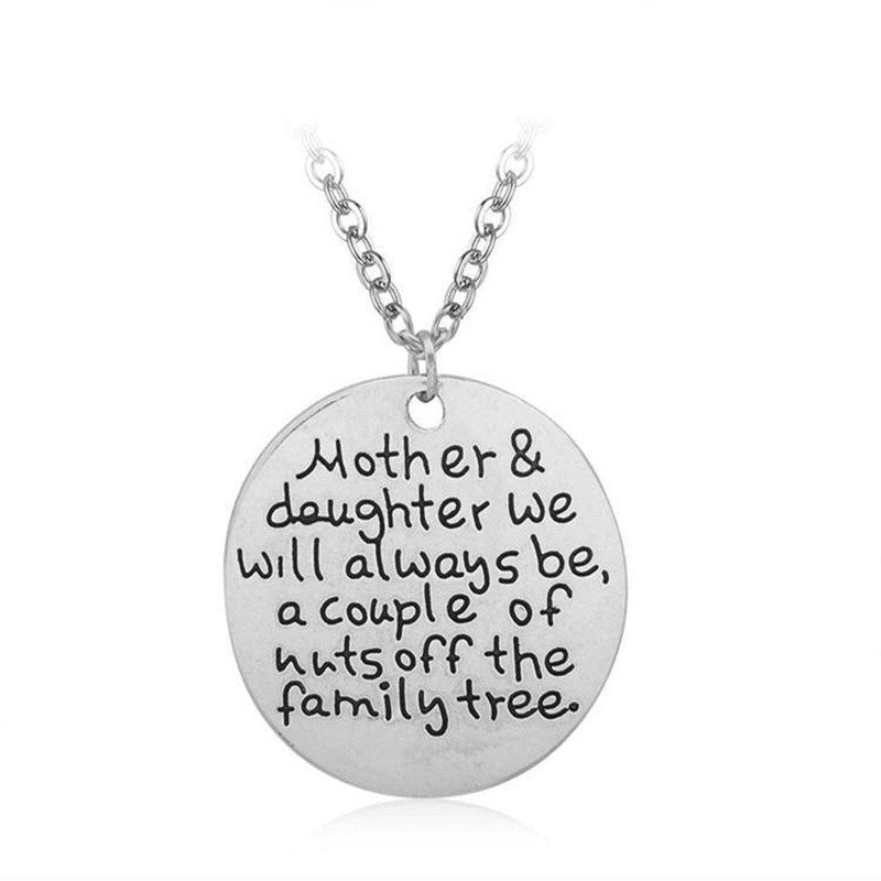 [Australia] - MagicW Gift for Mom Mom and Daughter We Will Always be Family Tree Pendant Necklace Love Mom Charm Necklace from Daughter 