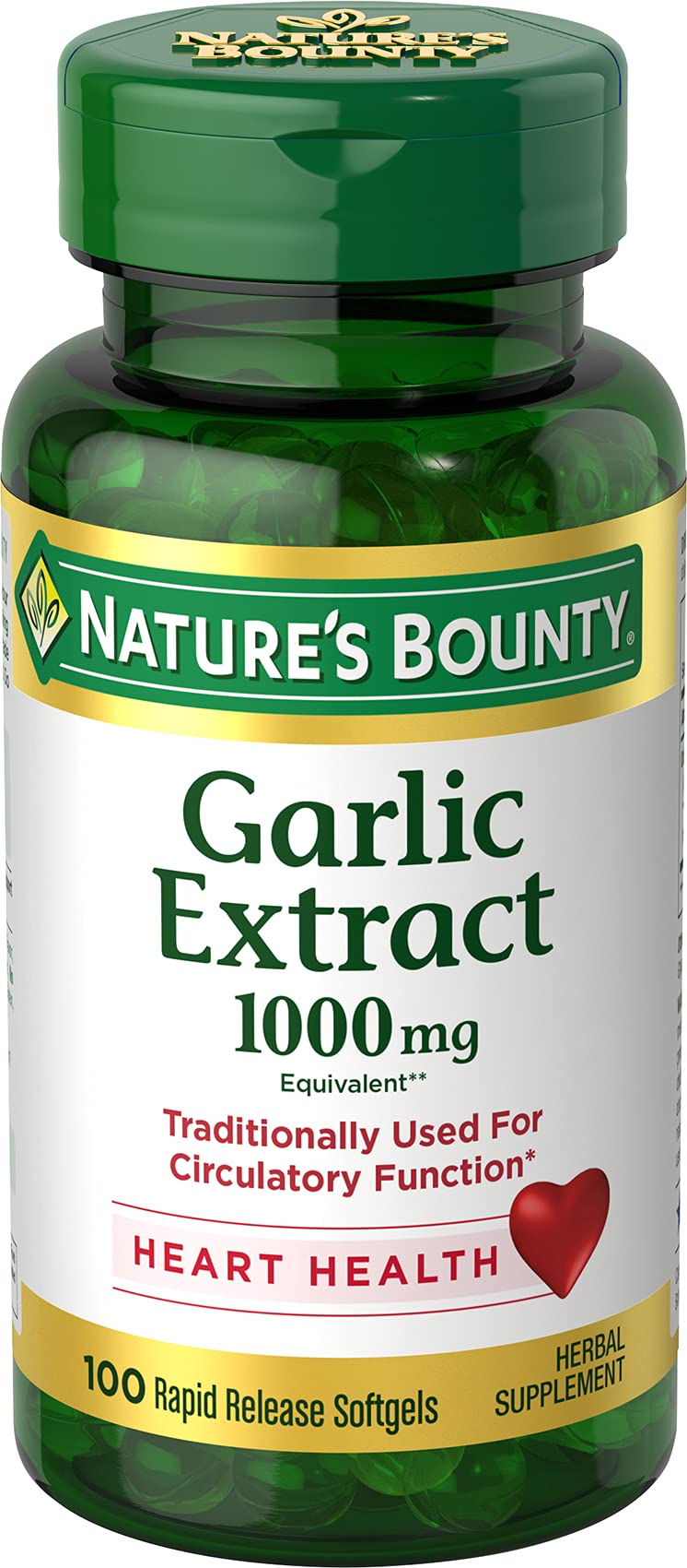 [Australia] - Nature's Bounty Garlic Extract 1000 mg Softgels 100 ea (Pack of 2) 