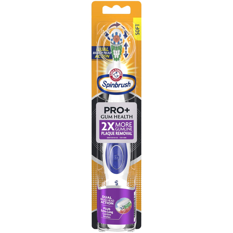 [Australia] - Arm & Hammer Spinbrush PRO+ Gum Health Powered Toothbrush, Pack of 1 - Packaging May Vary 