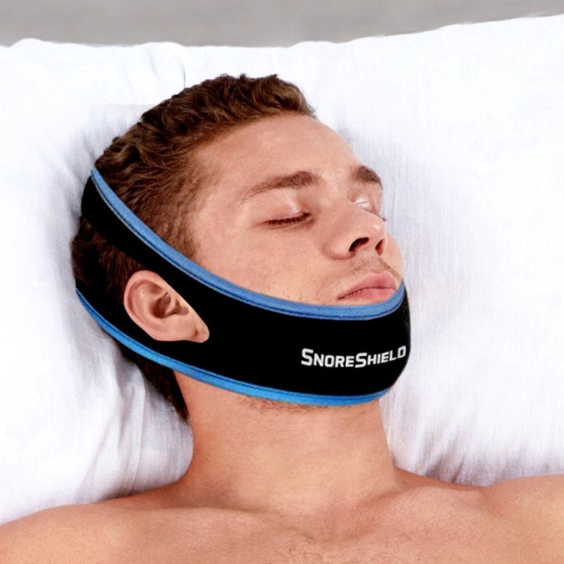 [Australia] - SnoreShield Anti Snore Chin Strap - The #1 Ranked Snoring Sleep Solution - Natural And Comfortable Instant Snore Stopper - Easy To Use And Adjustable 