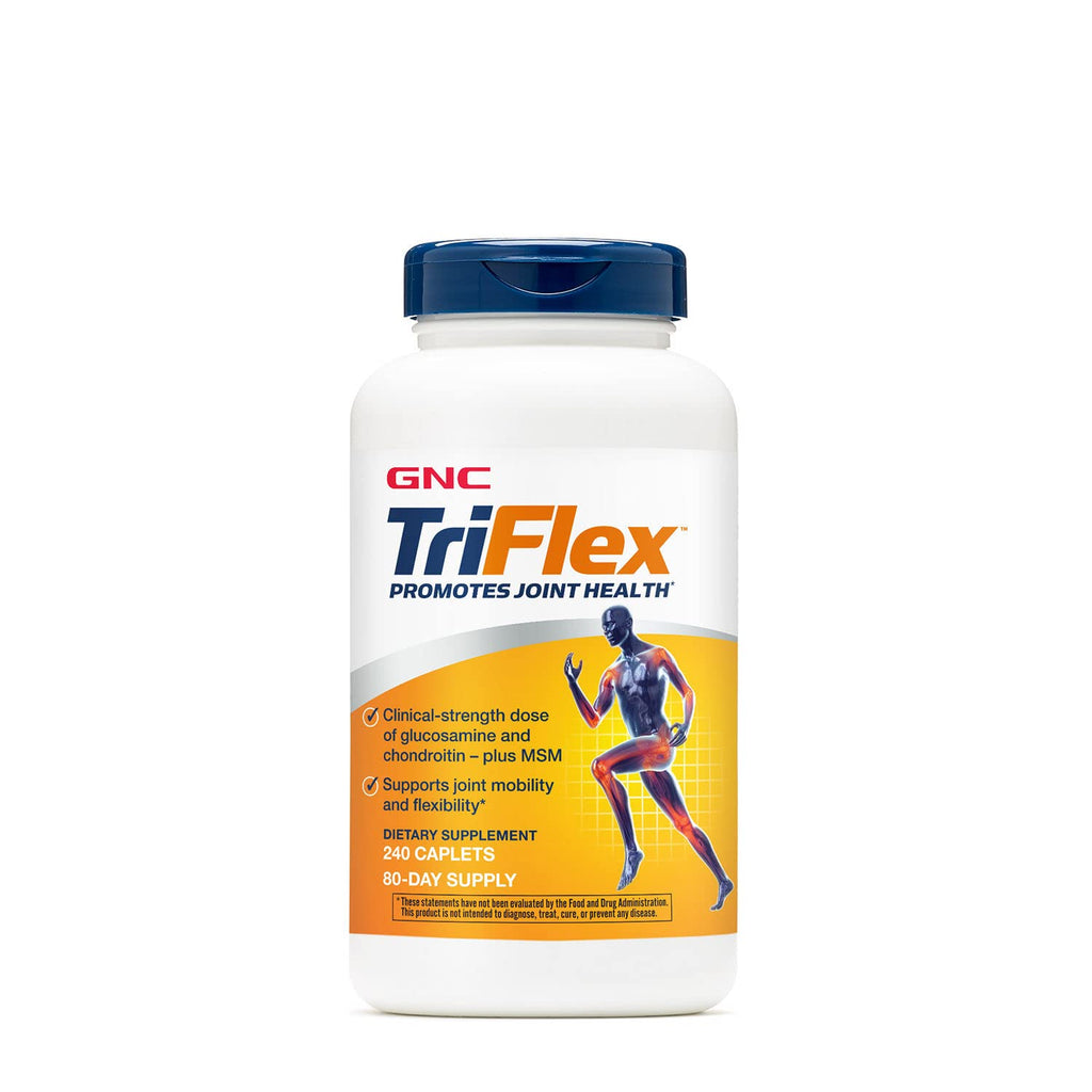 [Australia] - GNC TriFlex | Targeted Joint, Bone & Cartilage Health Supplement with Glucosamine Chondroitin & MSM |Support Mobility & Flexibility | 240 Caplets 80 Servings (Pack of 1) 