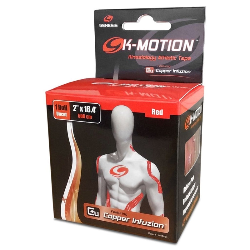 [Australia] - Genesis K-Motion Tape with Copper Infuzion- Red UNCUT Roll 