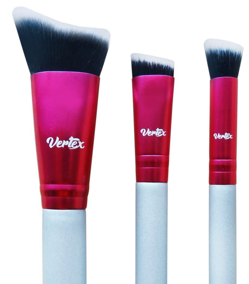 [Australia] - Vertex Beauty Makeup Contour Brush | Nose Contouring Vertex Sculpting Brushes - Angled For Precision Definition | Make Up Blush Brush Small Angle Brushes | Premium Brush Hair For Dramatic Cheekbones 