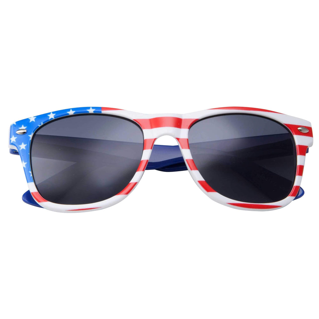 [Australia] - grinderPUNCH Kids American USA Flag Sunglasses for Boys and Girls Ages 3-10 Red, White and Blue 48 Millimeters 