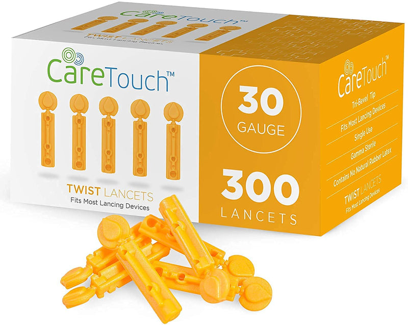 [Australia] - Lancets for Diabetes Testing - 30 Gauge Diabetic Lancets for Blood Testing and Glucose Testing - Fits Most Lancing Devices - Sterile, Single Use 30g Blood Sugar Lancets - 300 count 300 count - Single-Color 