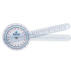 [Australia] - Blue Jay an Elite Healthcare Brand Take a Range Check Clear Plastic Goniometer | 360 Degree Occupational Therapy | 12 inch Physical Therapy Aids 