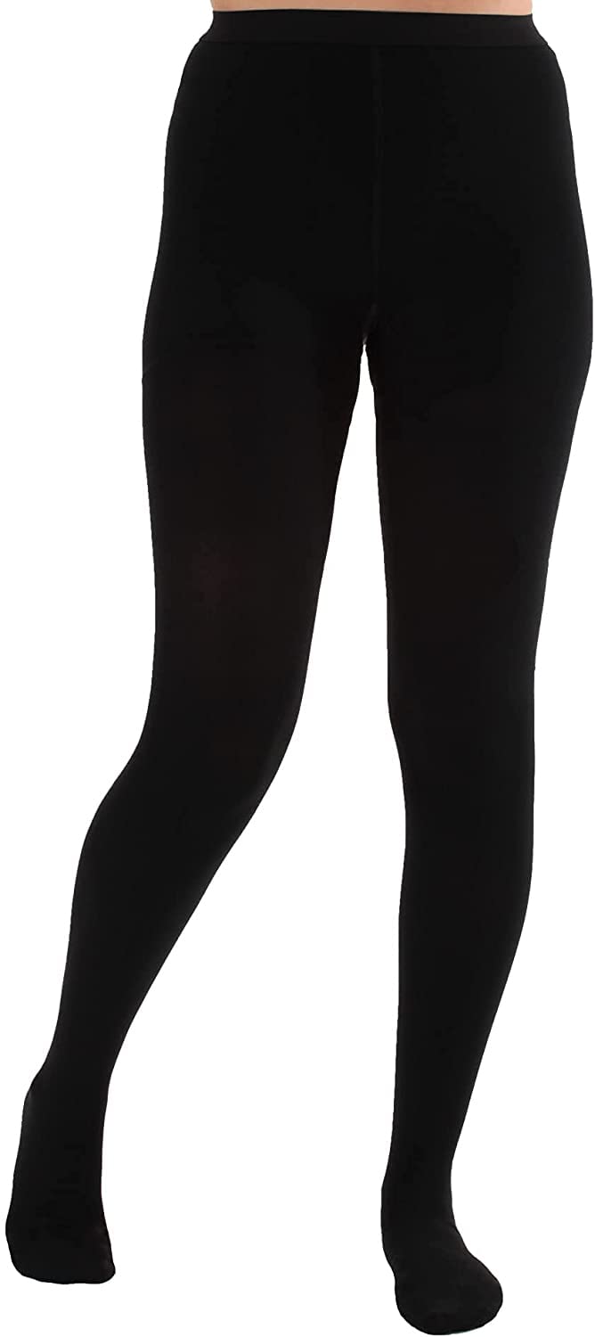 [Australia] - Absolute Support - Opaque Compression Stockings Pantyhose Women 20-30mmHg for Circulation - Made in USA - Firm Graduated Support Hose for Ladies - High Waist Tights - Black, Small 