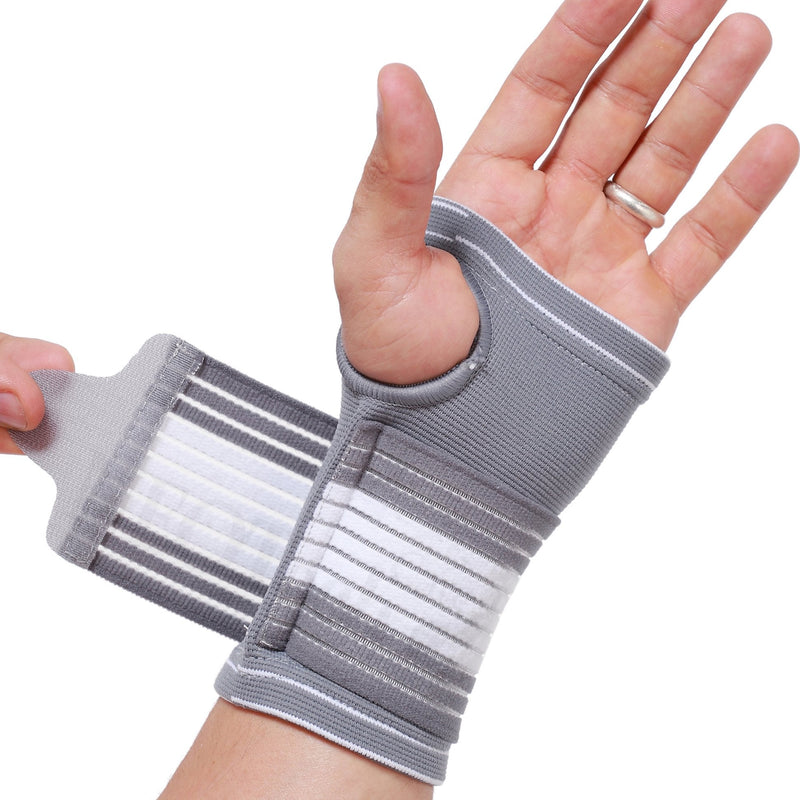 [Australia] - NeoTech Care Hand Palm Wrist Support, Gray (Size L, 1 Unit) Large (Pack of 1) 