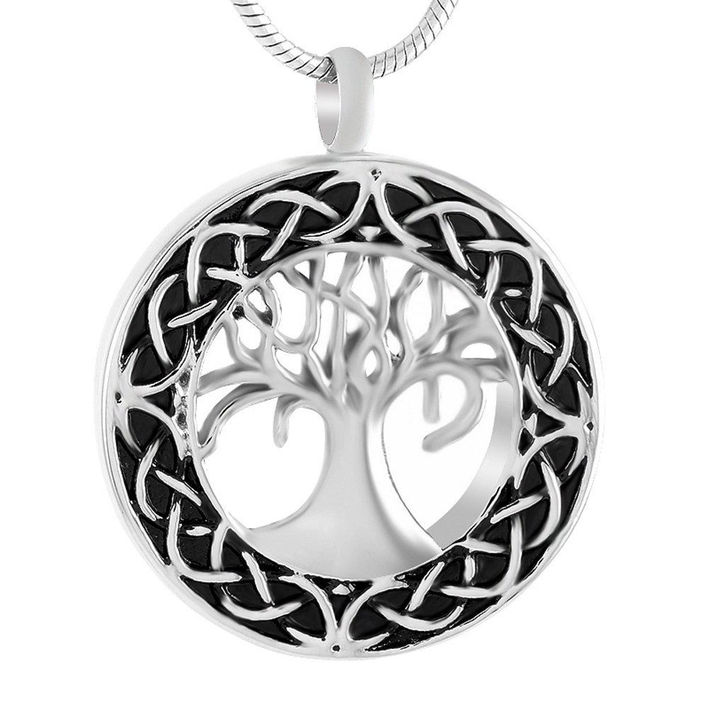 [Australia] - Celtic Tree of Life Urn Necklace - Cremation Jewelry Memorial Keepsake Pendant - Funnel Kit Included 