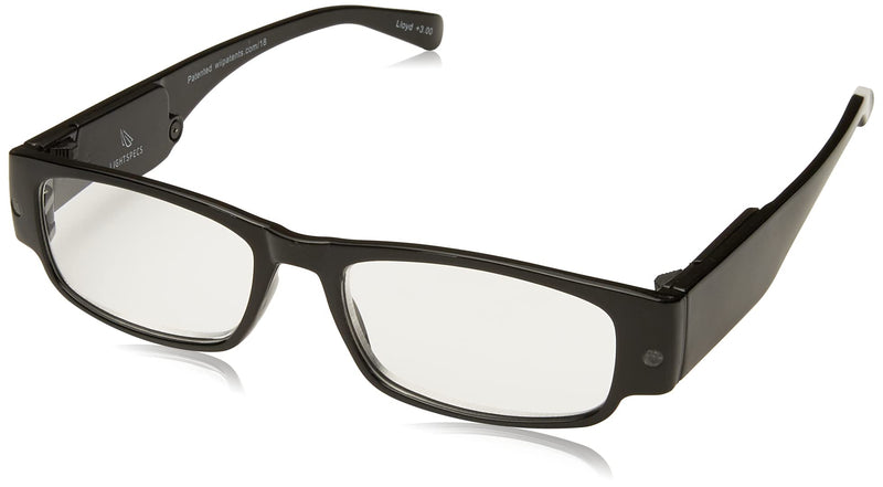 [Australia] - Foster Grant LightSpecs Men's Lloyd Round Readers Black/Transparent 2.75 x 