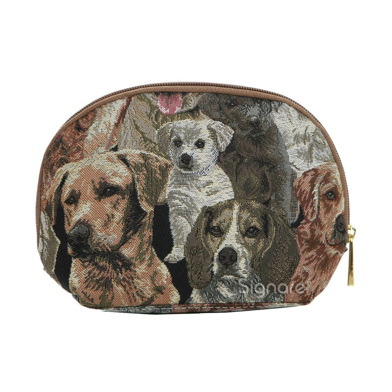 [Australia] - Signare Tapestry cosmetic bag makeup bag for Women with Dog Print Labrador Design (COSM-LAB) 