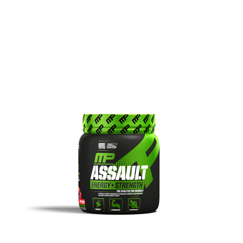 [Australia] - MusclePharm Assault Sport Pre-Workout Powder with High-Dose Energy, Focus, Strength, and Endurance, Fruit Punch, 30 Servings 12.17 Ounce (Pack of 1) 