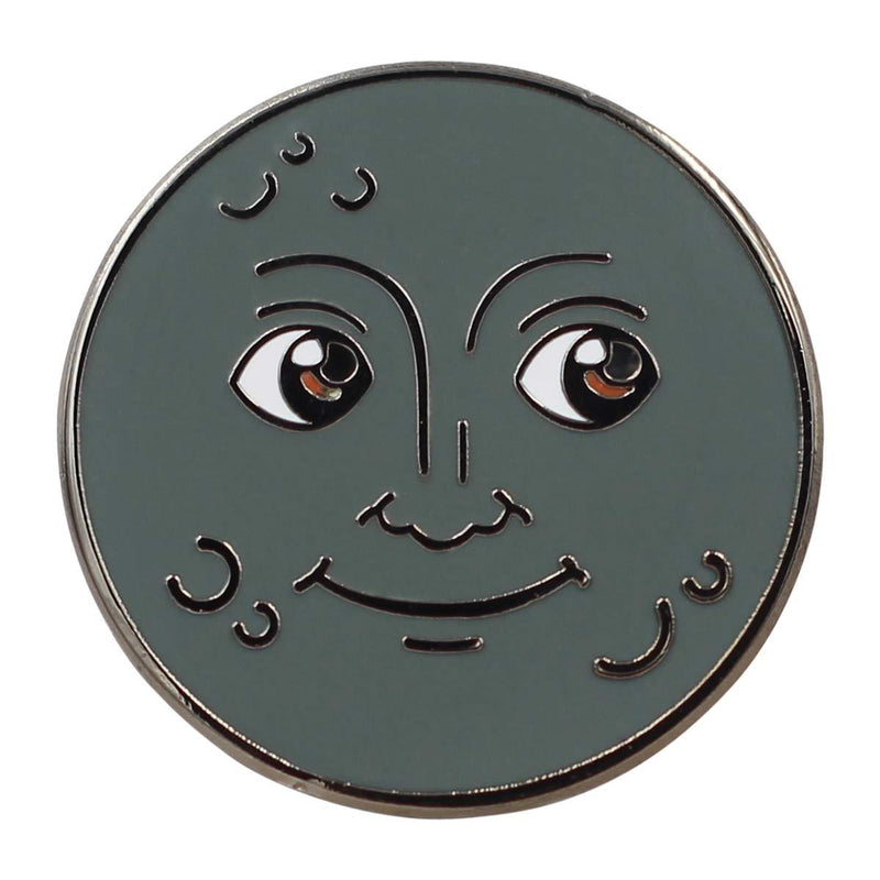 [Australia] - REAL SIC Moon Emoji Enamel Pin - Full Moon & New Moon Lapel Pin - Cute, Kawaii & Occult Pins for Jackets, Backpacks, Hats, Bags & Tops 