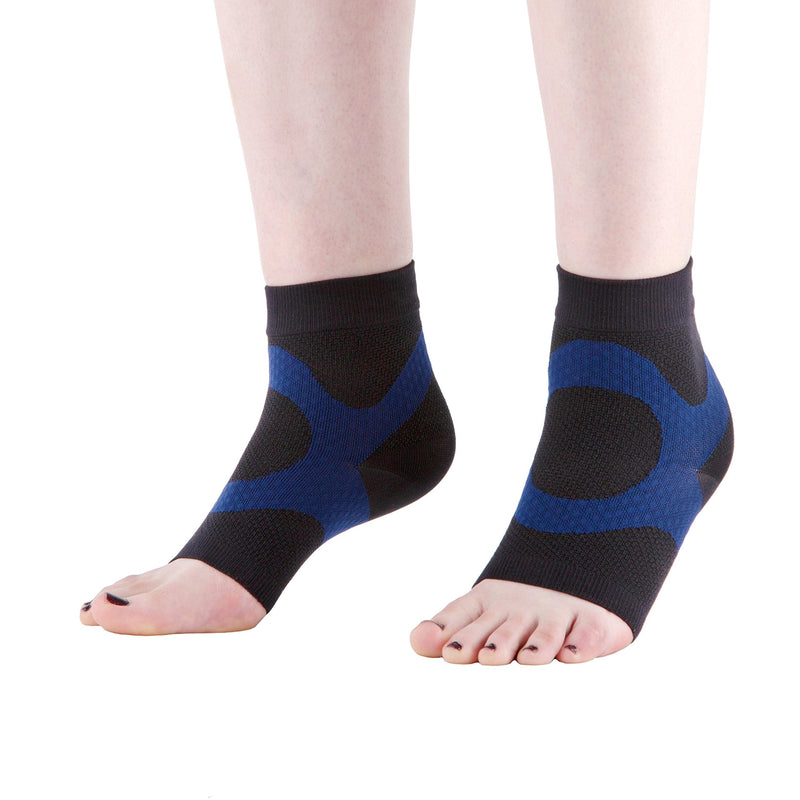 [Australia] - Wanderlust Plantar Fasciitis Sleeves - Open Toe Compression Socks With KT Tape Medium 