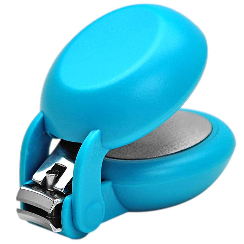 [Australia] - HARAC Special Needs Nail Clippers for Arthritic Hands, Senior and Kids, Adapted Nail Clipper For Fingernail and Thick Toenail, Made in JAPAN (Blue) Blue 