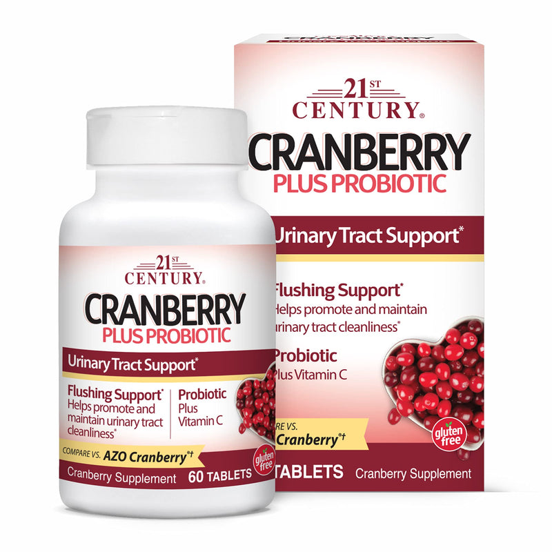 [Australia] - 21st Century Cranberry Plus Probiotic Tablets, 60 Count 60 Count (Pack of 1) 