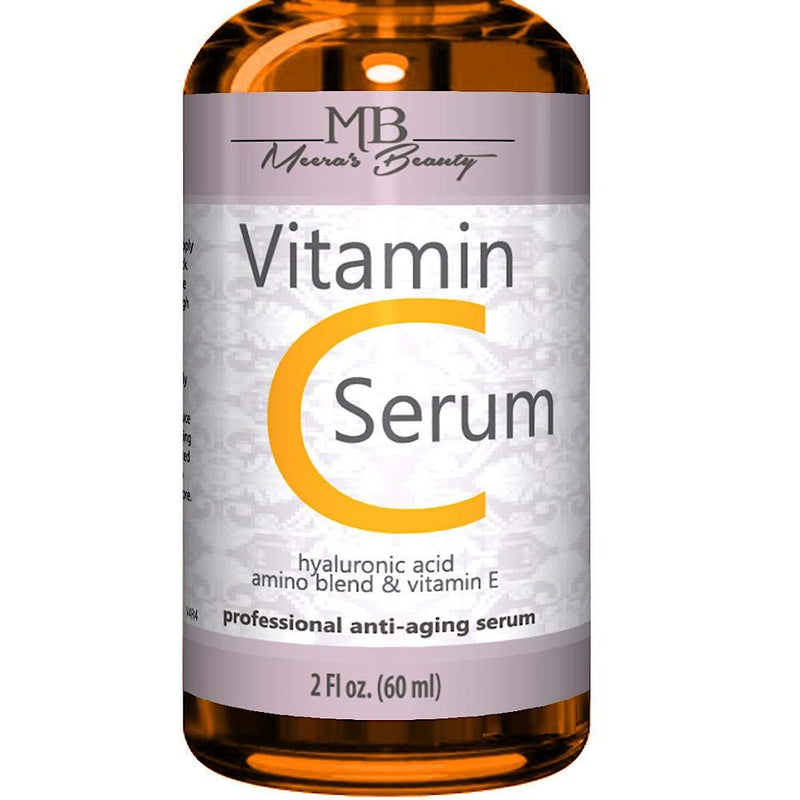 [Australia] - DOUBLE SIZED (2 oz) PURE VITAMIN C SERUM FOR FACE 20% With Hyaluronic Acid - Anti Wrinkle, Anti Aging, Dark Circles, Age Spots, Vitamin C, Pore Cleanser, Acne Scars, Organic Vegan Ingredients 