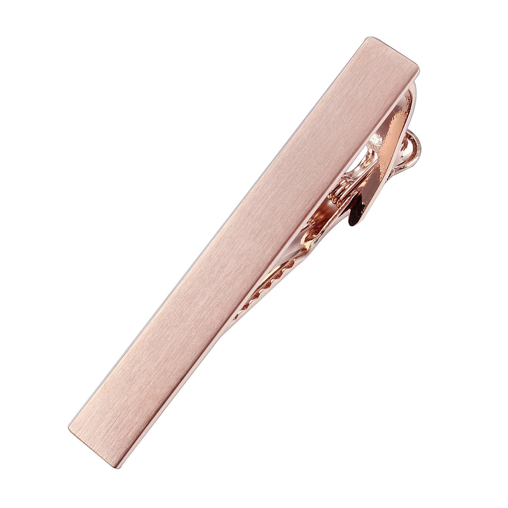 [Australia] - HAWSON 2 Inch Tie Bar Clips for Men Rose Gold Necktie Accessories Perfect Wedding Business Gift 1 