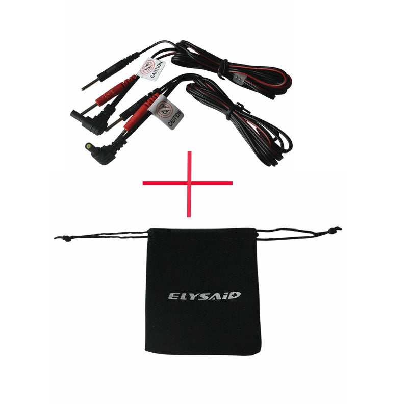 [Australia] - 2Pcs/pack Replacement Electrode Lead Wires Connect Cables Pin 2mm For TENS Electronic Therapy Machines 