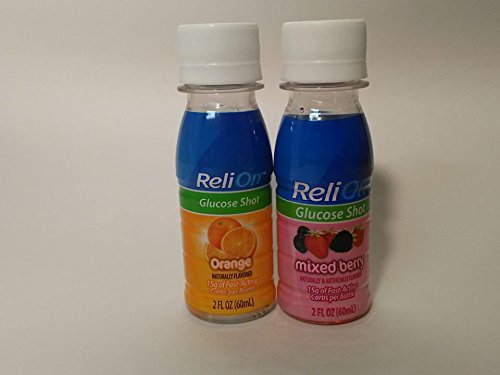 [Australia] - ReliOn Glucose Shot 2 Pack Orange and Mixed Berry 