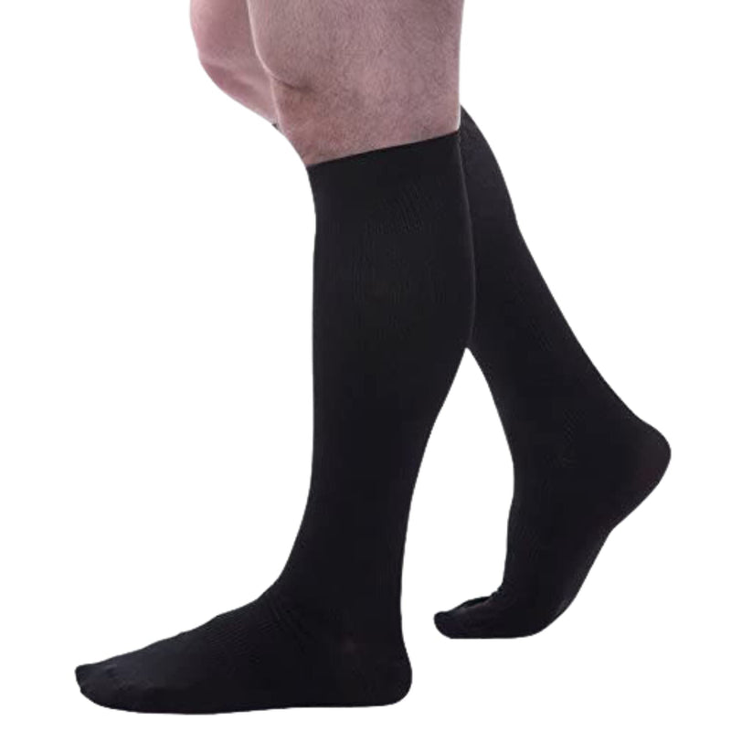 [Australia] - Allegro Men’s 15-20 mmHg Essential 103 Ribbed Compression Support Socks, Comfortable Support Garments for Men 