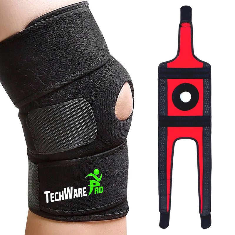 [Australia] - TechWare Pro Knee Brace Support - Knee Braces for Knee Pain. Relieves ACL, LCL, MCL, Meniscus Tear, Arthritis, Tendonitis Pain. Dual Stabilizers Non Slip Neoprene. Adjustable Bi-Directional Straps -5 Sizes Xlarge 