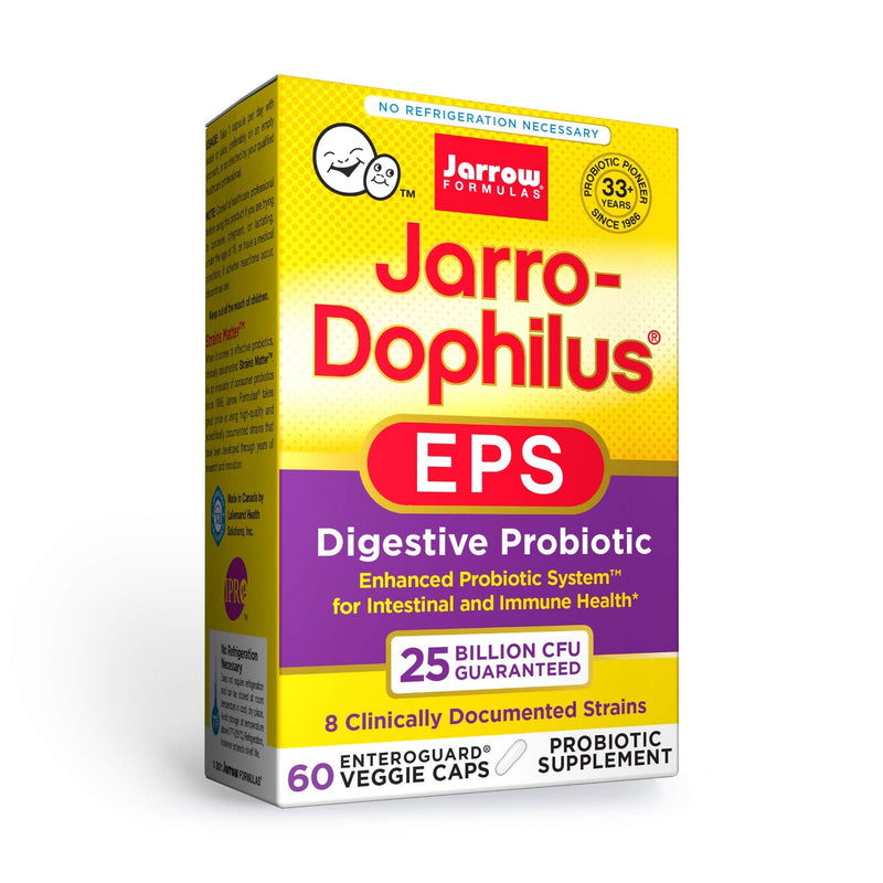 [Australia] - Jarrow Formulas Jarro-Dophilus EPS Higher Potency, Supports Intestinal and Immunal Health, 25 Billion Cells Per Veggie Capsules, 60 Count 