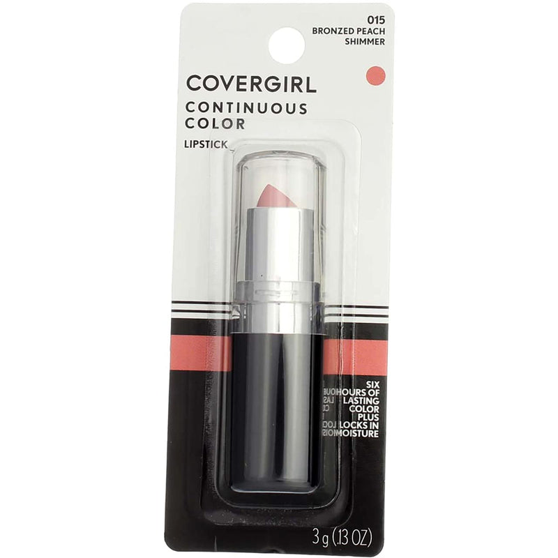 [Australia] - CoverGirl Continuous Color Lipstick, Bronzed Peach [015], 0.13 (Pack of 3) 