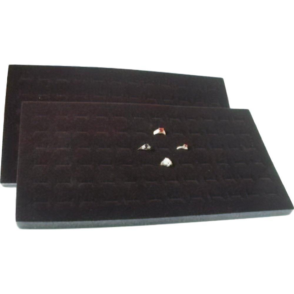 [Australia] - FindingKing 2 72 Slot Black Jewelry Travel Ring Inserts Display Pads 