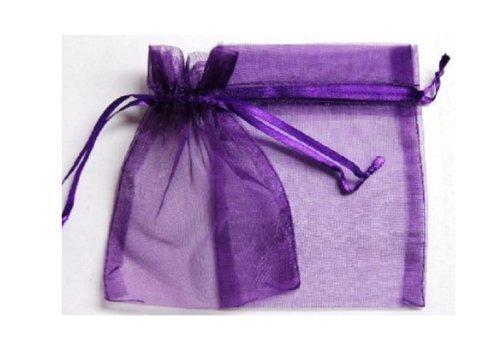 [Australia] - 60 Pcs Purple Organza Drawstring Pouches Jewelry Gift Bag 6''x9'' by KINGWEDDING 