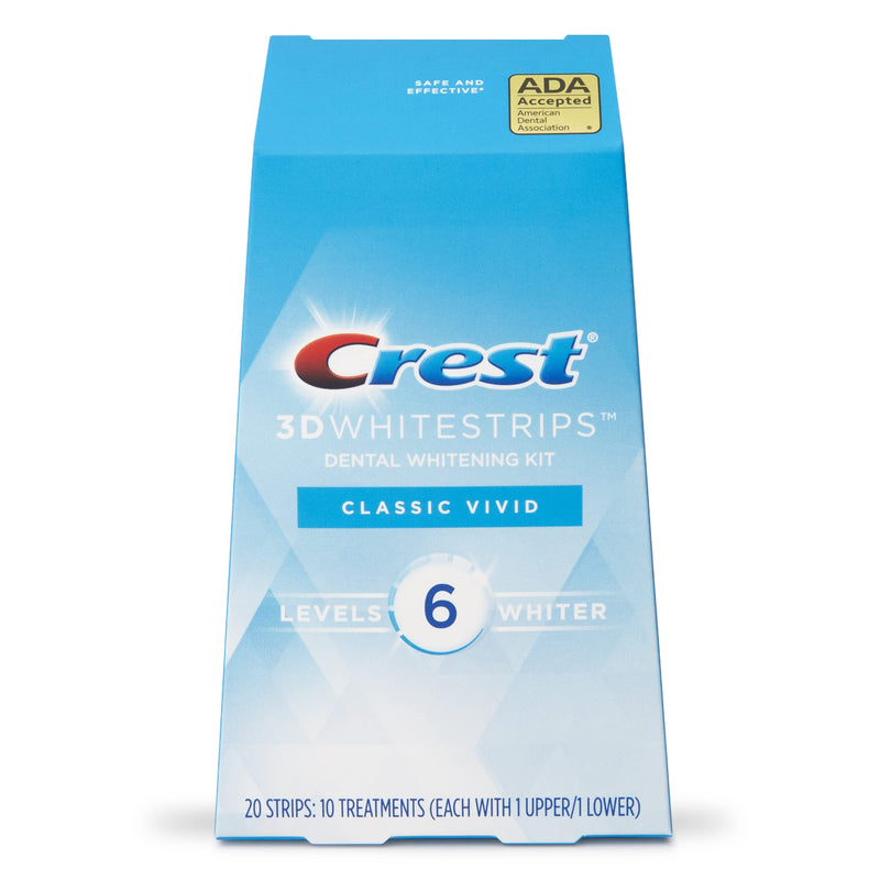 [Australia] - Crest 3D Whitestrips, Classic Vivid, Teeth Whitening Strip Kit, 20 Strips (10 Count Pack) 