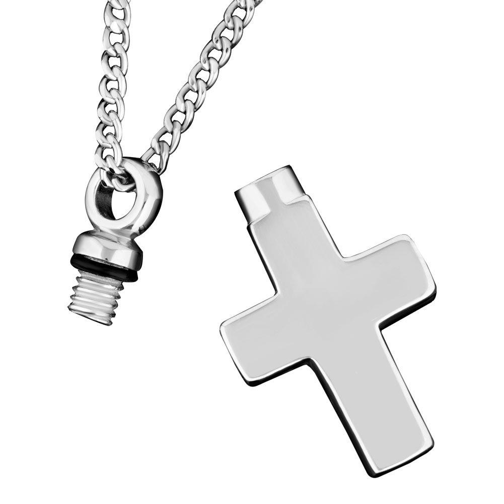 [Australia] - LuckyJewelry Cremation Jewelry Cross Urn Necklaces for Ashes Memorial Keepsake Pendant Necklace for Men 