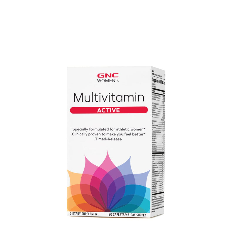 [Australia] - GNC Women's Active Multivitamin | Supports an Active Lifestyle | 30+ Nutrient Formula | Promotes Bone & Joint Health, Helps Energy Production | Clinically Studied Daily Vitamin | 90 Caplets 90 Count (Pack of 1) 