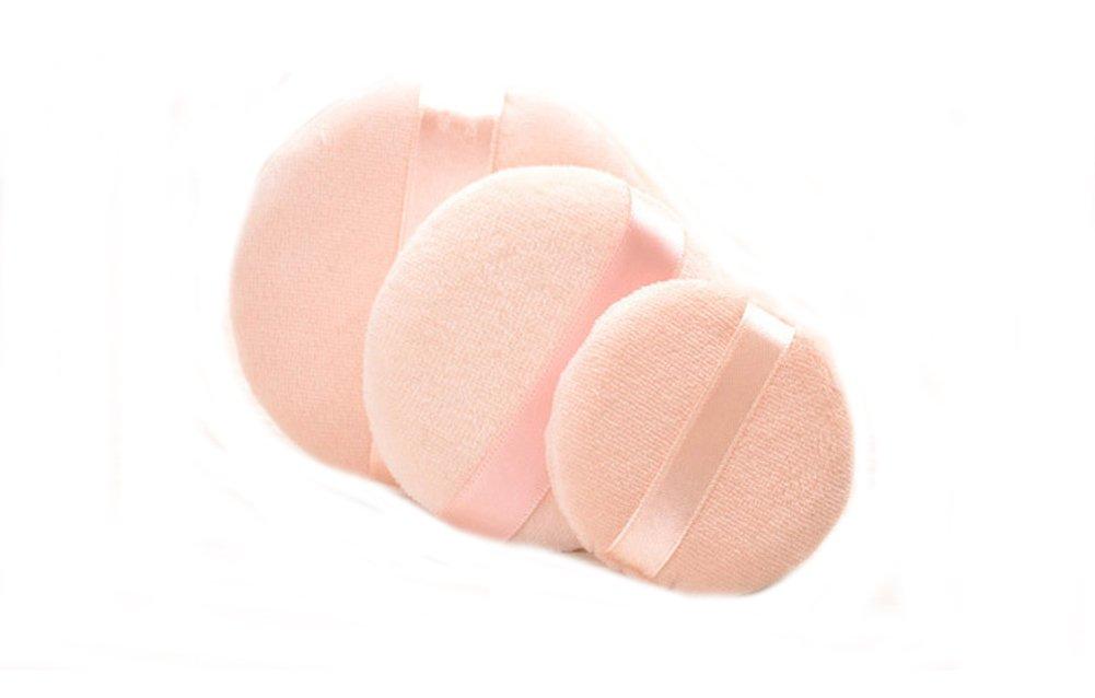 [Australia] - Ewanda store 3Pcs Round Body Face Facial Makeup Cosmetic Powder Puff Soft Sponge(Large+Medium+Small) 