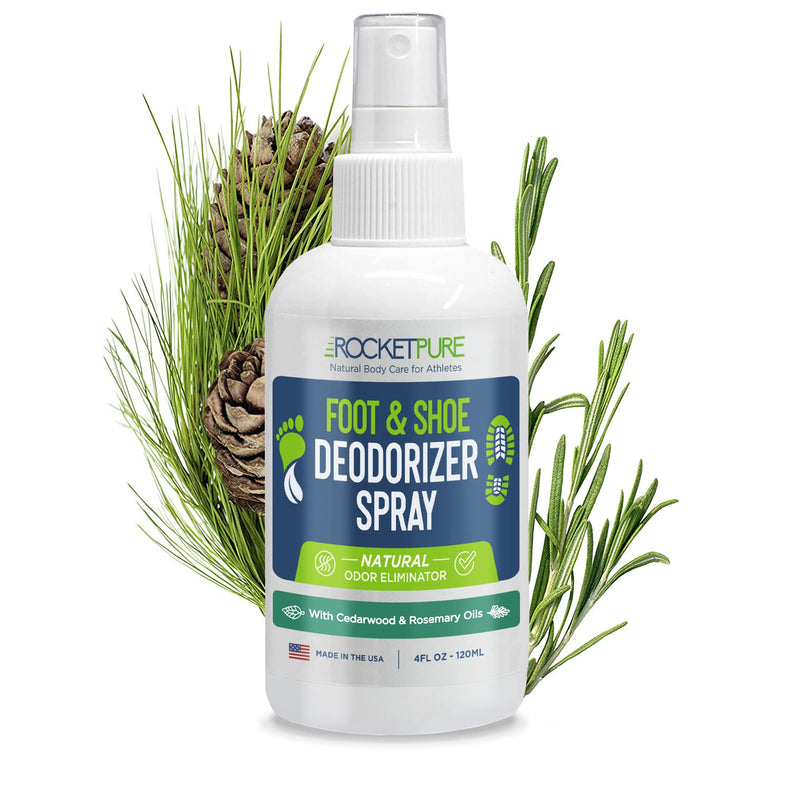 [Australia] - Rocket Pure Natural Shoe Deodorizer Spray and Foot Spray - Shoe Odor Eliminator, Shoe Spray Deodorizer, Foot Spray Odor Eliminator Spray (Cedar) 
