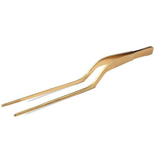 [Australia] - JB Prince Gold Offset Fine Tip Tweezer - 7.8-in 