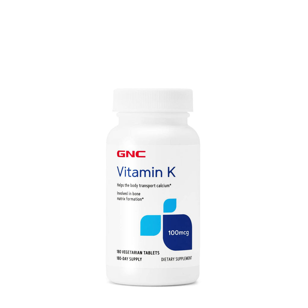 [Australia] - GNC Vitamin K 100mcg, 180 Tablets, Helps The Body Transport Calcium 