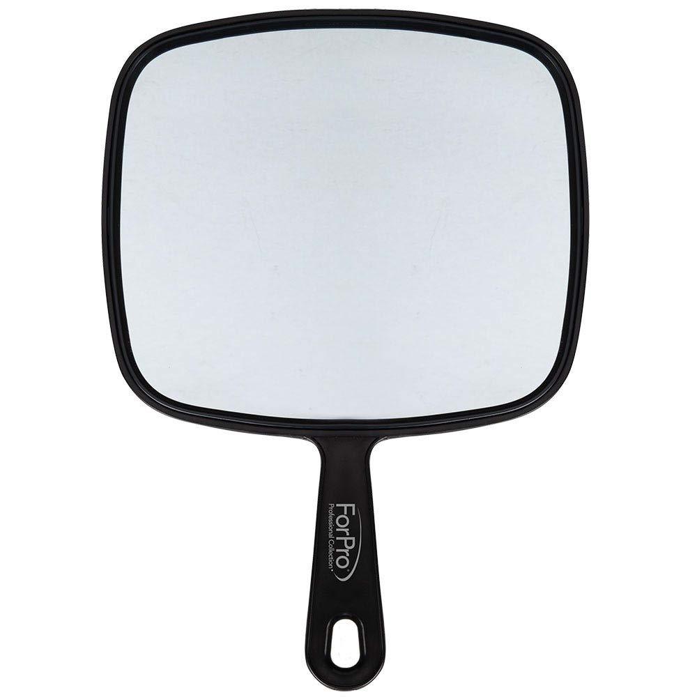 [Australia] - ForPro Large Hand Mirror, Multi-Purpose Mirror with Distortion-Free Reflection, Black, 9” W x 12” L Pack of 1 