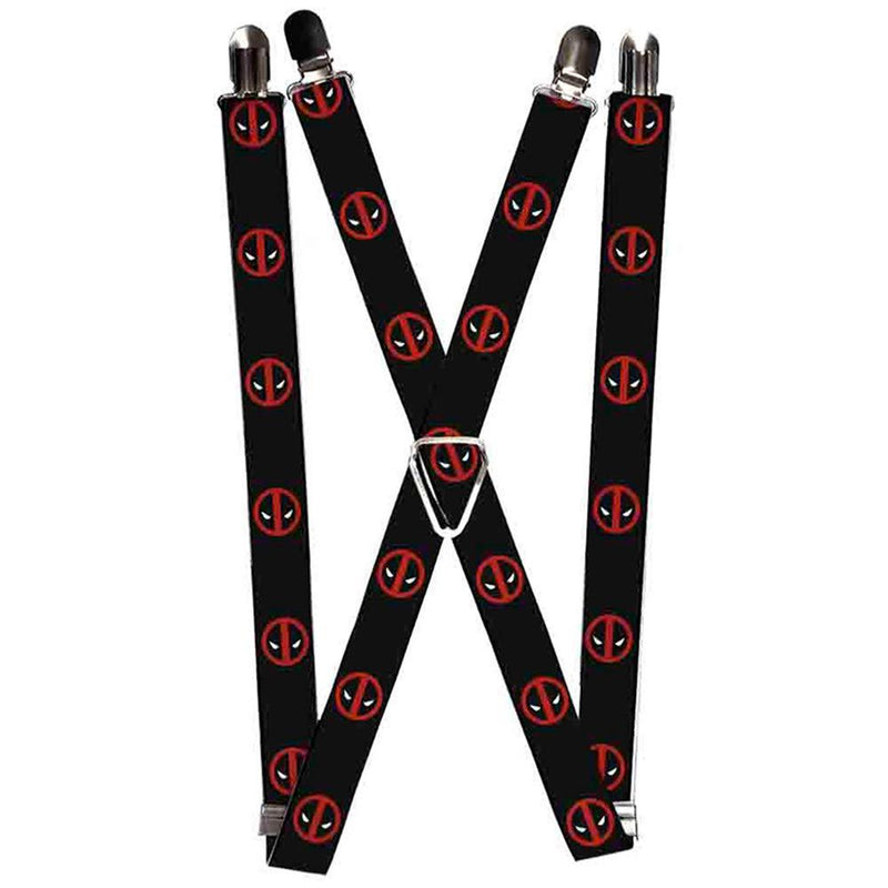 [Australia] - Buckle-Down mens Buckle-down - Deadpool Suspenders, Multicolor, 3.5 x 2.5 US 