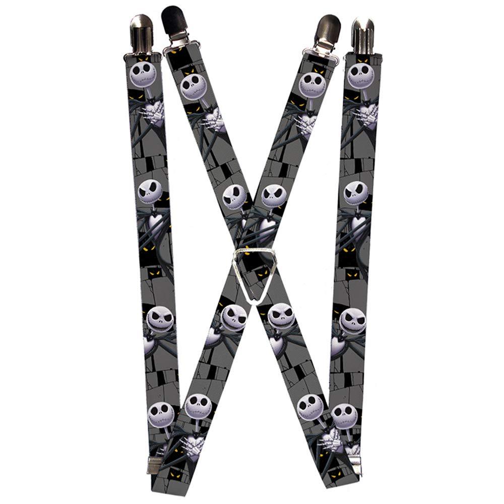 [Australia] - Buckle-Down mens Buckle-down - Nightmare Before Christmas Suspenders, Multicolor, 3.5 x 2.5 US 