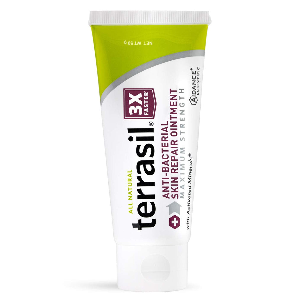 [Australia] - Antibacterial Skin Repair MAX 3X Natural Ingredients for Treatment of Fissures Folliculitis Angular Cheilitis Impetigo Chilblains Lichen Sclerosus Boils Cellulitis by Terrasil (50gm) 