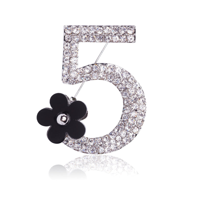 [Australia] - MISASHA fashion celebrity designer inspired statement rhinestone brooch collar pin with flower for women 