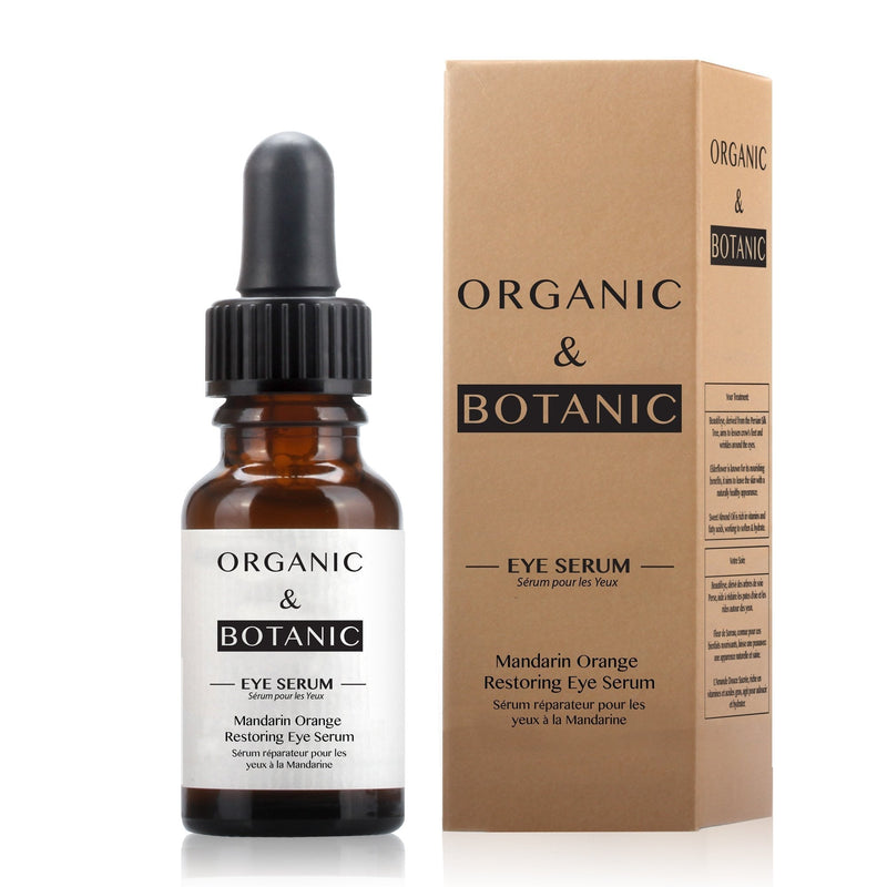 [Australia] - Organic & Botanic Mandarin Orange Restorative Eye Serum, 30ml. Premium Vegan Skincare For All Skin Types. Made In The UK. 