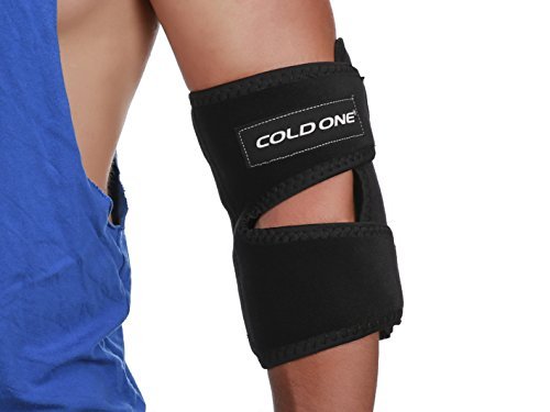 [Australia] - Elbow Ice Pack Soft Brace + Compression for Tennis Elbow Fast Pain Relief, 360 deg. Ice Wrap, 0 deg. C 15-20 Minutes, Icing Recommended by Ortho MDS as Safe and Effective. Universal Size, USA 