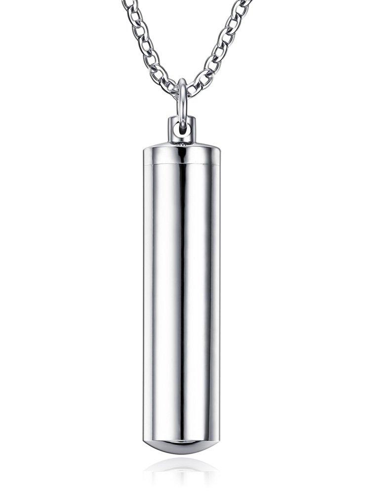 [Australia] - VNOX Pack of 2/3/4/5 -Unisex Customize Memorial Keepsake Stainless Steel Cylinder Cremation Ashes Necklace L-11MM*47MM(Plain) 1 piece 