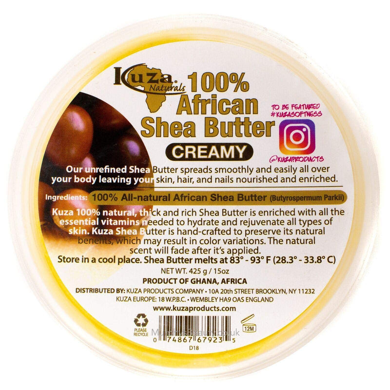 [Australia] - Kuza 100% African Shea Butter Creamy 15 Oz by Kuza 15 Ounce (Pack of 1) 