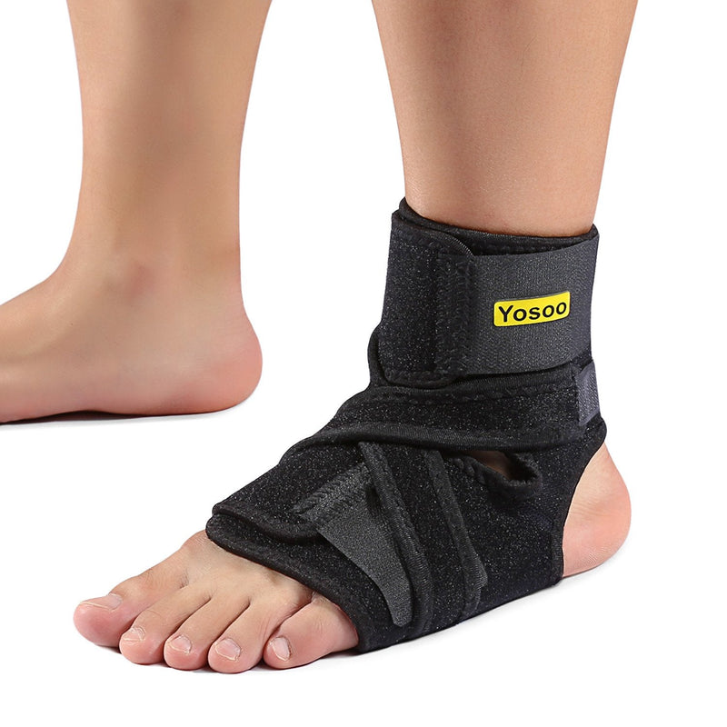 [Australia] - Yosoo Ankle Brace, Breathable Neoprene Ankle Support Adjustable Compression S Stabilizer for Muscle Sprain Tendons, One Size, Black 
